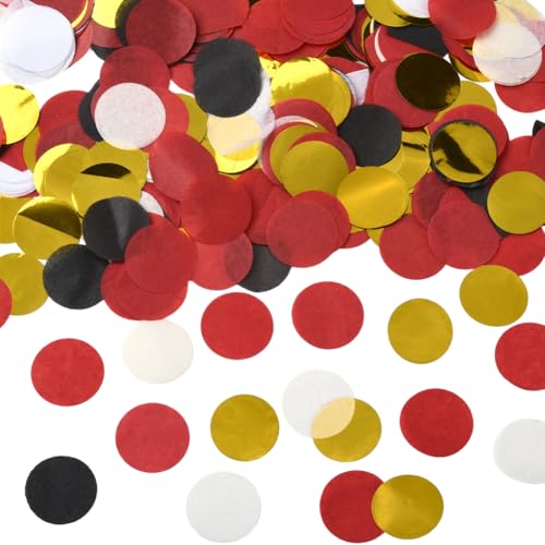 SOFPLATE 1 Box ca. 50 g Seidenpapier-Konfetti, mehrfarbig, rund, schwarz, gold, rot, weiß, leichtes Papier, Streuung für Geburtstagspartys, Dekorationen, Bastelbedarf, Scrapbook, Erwachsene SOFPLATE 1 Box ca. 50 g Seidenpapier-Konfetti, mehrfarbig, rund, schwarz, gold, rot, weiß, leichtes Papier, Streuung für Geburtstagspartys, Dekorationen, Bastelbedarf, Scrapbook, Erwachsene von SOFPLATE