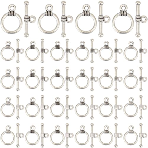 SOFPLATE 1 Box mit 120 Sets Armband-Knebelverschlüssen, Knebelverschluss, Legierung, Silber, rund, OT-T-Bar, Knebelverschluss, Haken, Stange, Ringverschluss, Verbindungsstück-Clips für SOFPLATE 1 Box mit 120 Sets Armband-Knebelverschlüssen, Knebelverschluss, Legierung, Silber, rund, OT-T-Bar, Knebelverschluss, Haken, Stange, Ringverschluss, Verbindungsstück-Clips für von SOFPLATE