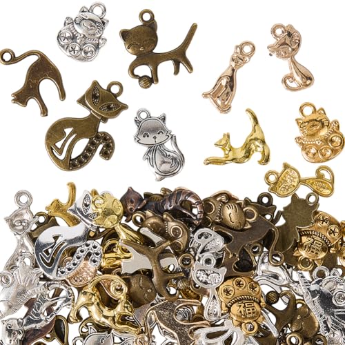 SOFPLATE 1 Schachtel 100g Goldener Katzenanhänger Kätzchenanhänger Tibetische Legierung Antiksilber Bronze Katzenanhänger Tieranhänger Für Die Schmuckherstellung Anhänger Halsketten Ohrringe Armbänder SOFPLATE 1 Schachtel 100g Goldener Katzenanhänger Kätzchenanhänger Tibetische Legierung Antiksilber Bronze Katzenanhänger Tieranhänger Für Die Schmuckherstellung Anhänger Halsketten Ohrringe Armbänder von SOFPLATE