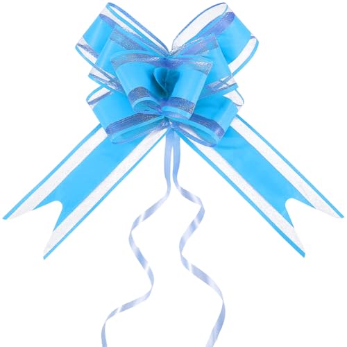 SOFPLATE 10 große, blaue Geschenkschleifen, Geschenkband, Geschenkverpackung, flache bis volle Schleife, festliches dekoratives Zubehör für Weihnachten, Hochzeit, Geburtstag, Dekoration, Partyzubehör SOFPLATE 10 große, blaue Geschenkschleifen, Geschenkband, Geschenkverpackung, flache bis volle Schleife, festliches dekoratives Zubehör für Weihnachten, Hochzeit, Geburtstag, Dekoration, Partyzubehör von SOFPLATE
