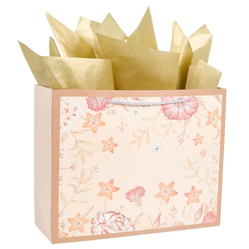 SOFPLATE 10 x 12.5 x 4.6 Zoll LilienBlumenn Geschenktüte Wiederverwendbare Papiertüten Mit Griffen Geschenkverpackungsbox Für Hochzeitsfeiern Geschenkverpackungsbox Mit Seidenpapier Für Geburtstage Ju SOFPLATE 10 x 12.5 x 4.6 Zoll LilienBlumenn Geschenktüte Wiederverwendbare Papiertüten Mit Griffen Geschenkverpackungsbox Für Hochzeitsfeiern Geschenkverpackungsbox Mit Seidenpapier Für Geburtstage Ju von SOFPLATE