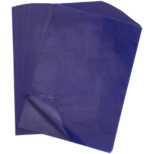 SOFPLATE 100 Blatt 11,7 x 8,3 Zoll blaues Kohle-Transferpapier Transfer Zeichenpapier Rechteck Graphit Basteln Tracing Blanko-Seiten Zubehör für DIY Herstellung Holzbearbeitung Zeichenbrett von SOFPLATE