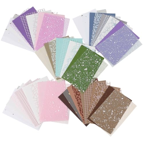 SOFPLATE 100 Blatt 14 x 9,4 cm Scrapbook strukturiertes Papier, bunt, blanko, Grußkarten, rechteckig, Netz, verschiedene gemusterte Hintergrundpapierblöcke für DIY Album, Scrapbooking, Tagebuch SOFPLATE 100 Blatt 14 x 9,4 cm Scrapbook strukturiertes Papier, bunt, blanko, Grußkarten, rechteckig, Netz, verschiedene gemusterte Hintergrundpapierblöcke für DIY Album, Scrapbooking, Tagebuch von SOFPLATE