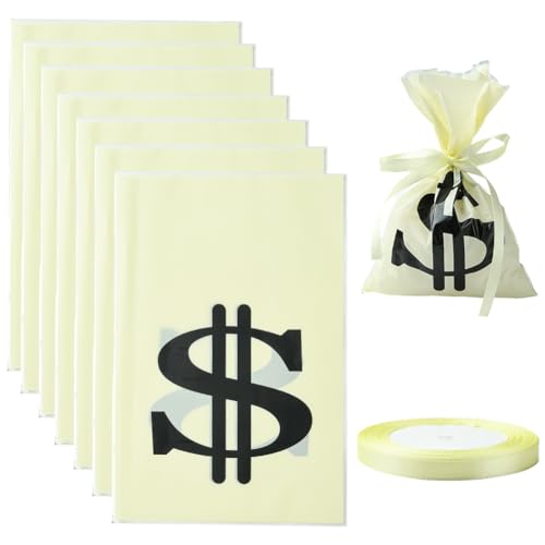 SOFPLATE 100 Stück 9 x 5.9 Zoll Dollarzeichen Geldbeutel Zellophantüten Mit 25 Yard Band Klein Rechteckig Zitronen Chiffon OPP Schwarz Dollar Verpackungsbeutel Für Kekse Seife Süßigkeiten Geschenke DI SOFPLATE 100 Stück 9 x 5.9 Zoll Dollarzeichen Geldbeutel Zellophantüten Mit 25 Yard Band Klein Rechteckig Zitronen Chiffon OPP Schwarz Dollar Verpackungsbeutel Für Kekse Seife Süßigkeiten Geschenke DI von SOFPLATE