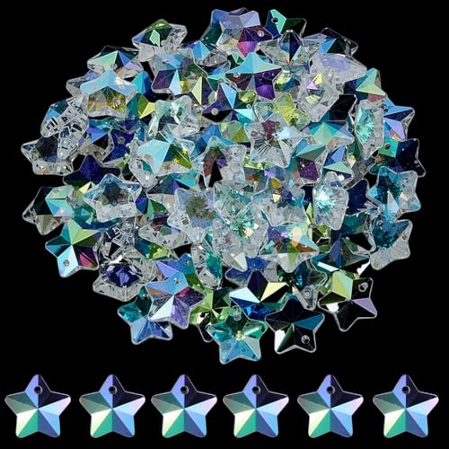 SOFPLATE 100 Stück Kristall Stern Anhänger Facettierte Stern Glasperlen Lose Klare ab Farbe 13 x 7mm Oben Gebohrt Lose Perle Pentagramm Himmlischer Anhänger Für Die Schmuckherstellung Armbänder Ohrri SOFPLATE 100 Stück Kristall Stern Anhänger Facettierte Stern Glasperlen Lose Klare ab Farbe 13 x 7mm Oben Gebohrt Lose Perle Pentagramm Himmlischer Anhänger Für Die Schmuckherstellung Armbänder Ohrri von SOFPLATE