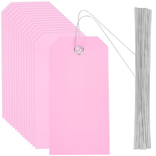 SOFPLATE 100 Stück Rosa Wasserdichte Etiketten Blanko Versandetiketten Mit Eisendraht Rechteckig 4.7 x 2.4{1} cm Kunststoff PVC Öse Zum Aufhängen Namensschild Etiketten Set Zum Aufhängen von Namenskar SOFPLATE 100 Stück Rosa Wasserdichte Etiketten Blanko Versandetiketten Mit Eisendraht Rechteckig 4.7 x 2.4{1} cm Kunststoff PVC Öse Zum Aufhängen Namensschild Etiketten Set Zum Aufhängen von Namenskar von SOFPLATE