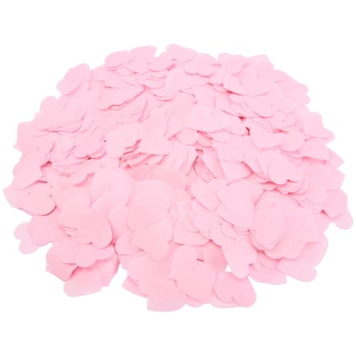 SOFPLATE 100 g herzförmiges Konfetti, rosa Seiden-Konfetti, Großpackung, Valentinstag, romantisch, 2,5 cm, Papierballontisch, kleine Pailletten, Mittelstück, Streuzubehör für Valentinstag, Hochzeit von SOFPLATE
