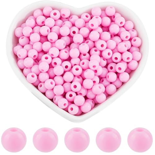 SOFPLATE 1000 Stück Rosa Runde Perle 6mm Glatte Perlen Große Menge Acryl Klein Undurchsichtig Pink Lose Perle Schmuck Kunststoff Kugel Abstandshalterperlen Für Schmuckherstellung Armbänder Halsketten SOFPLATE 1000 Stück Rosa Runde Perle 6mm Glatte Perlen Große Menge Acryl Klein Undurchsichtig Pink Lose Perle Schmuck Kunststoff Kugel Abstandshalterperlen Für Schmuckherstellung Armbänder Halsketten von SOFPLATE