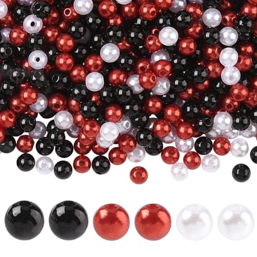 SOFPLATE 1000 Stück schwarze Acrylperlen, 6 mm, Kunststoffperlen, Kugeln, rund, glatt, locker, Kaugummi, kleine Abstandshalter, Fundstück-Set für Schmuckherstellung, Armbänder, Halsketten, DIY SOFPLATE 1000 Stück schwarze Acrylperlen, 6 mm, Kunststoffperlen, Kugeln, rund, glatt, locker, Kaugummi, kleine Abstandshalter, Fundstück-Set für Schmuckherstellung, Armbänder, Halsketten, DIY von SOFPLATE