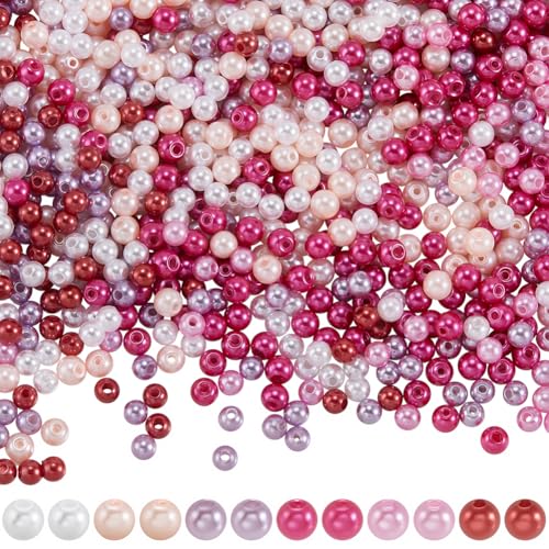 SOFPLATE 1200 Stück 6 Stile Rosa Perlen 4mm Runde Acrylperlen Bunte Kleine Kugel Weiße Kunstperlen Glatte Lose Abstandshalter Zubehör Für Armband Halskette Schmuckherstellung DIY Handwerk SOFPLATE 1200 Stück 6 Stile Rosa Perlen 4mm Runde Acrylperlen Bunte Kleine Kugel Weiße Kunstperlen Glatte Lose Abstandshalter Zubehör Für Armband Halskette Schmuckherstellung DIY Handwerk von SOFPLATE