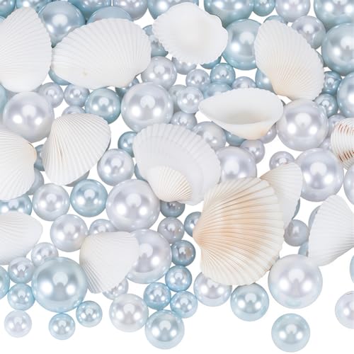 SOFPLATE 140 Stück Perlenfüller Vasenperlen Lose Strand Thema Kunststoff Glänzend Blau Weiß Kunstperlen Mix Sommer Ozean 100g Muscheln Tafelaufsatz Dekor Für Party Jahrestag Hochzeit Tischdekoration SOFPLATE 140 Stück Perlenfüller Vasenperlen Lose Strand Thema Kunststoff Glänzend Blau Weiß Kunstperlen Mix Sommer Ozean 100g Muscheln Tafelaufsatz Dekor Für Party Jahrestag Hochzeit Tischdekoration von SOFPLATE