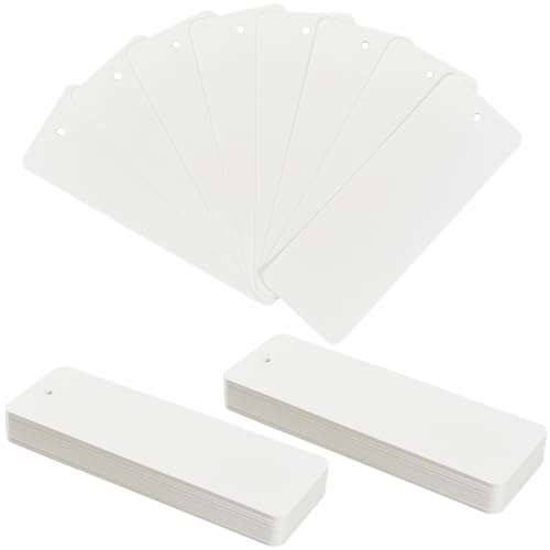 SOFPLATE 150 Stück Leere Weiße Lesezeichen Aus Karton Rechteckige Geschenkanhänger Aus Blankem Papier Mit Löchern Kraftpapier Lesezeichen Zum Malen Zeichnen Aufhängen von Etiketten Party Dekoration DI SOFPLATE 150 Stück Leere Weiße Lesezeichen Aus Karton Rechteckige Geschenkanhänger Aus Blankem Papier Mit Löchern Kraftpapier Lesezeichen Zum Malen Zeichnen Aufhängen von Etiketten Party Dekoration DI von SOFPLATE