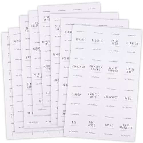 SOFPLATE 16 Blatt Weiße Gewürzetiketten Aufkleber Gewürzglas Etiketten PVC Wasserdicht Blanko Selbstklebend Rechteckig Vorgedruckt Speisekammer Aufkleber Organizer Sets Für Küchen Lebensmittelboxen Fl SOFPLATE 16 Blatt Weiße Gewürzetiketten Aufkleber Gewürzglas Etiketten PVC Wasserdicht Blanko Selbstklebend Rechteckig Vorgedruckt Speisekammer Aufkleber Organizer Sets Für Küchen Lebensmittelboxen Fl von SOFPLATE