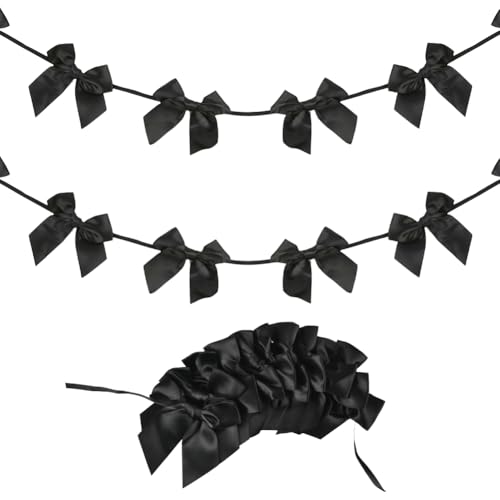 SOFPLATE 2 Stück Schwarzes Schleifenbanner Kokettengirlande Vorgespanntes Satinband Ornament Schleife Feiertags Geburtstags Verlobungs Party Dekor Hängende Schleifenbanner Für Zimmer Junggesellinne SOFPLATE 2 Stück Schwarzes Schleifenbanner Kokettengirlande Vorgespanntes Satinband Ornament Schleife Feiertags Geburtstags Verlobungs Party Dekor Hängende Schleifenbanner Für Zimmer Junggesellinne von SOFPLATE