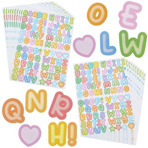 SOFPLATE 20 Blatt 1800 Stück Bunte Alphabet Aufkleber Wasserflaschen Buchstaben Aufkleber Vinyl Selbstklebend Cartoon Herz Stern Symbol Etiketten Ästhetische Alphabet Aufkleber Für DIY Scrapbooking Pi SOFPLATE 20 Blatt 1800 Stück Bunte Alphabet Aufkleber Wasserflaschen Buchstaben Aufkleber Vinyl Selbstklebend Cartoon Herz Stern Symbol Etiketten Ästhetische Alphabet Aufkleber Für DIY Scrapbooking Pi von SOFPLATE