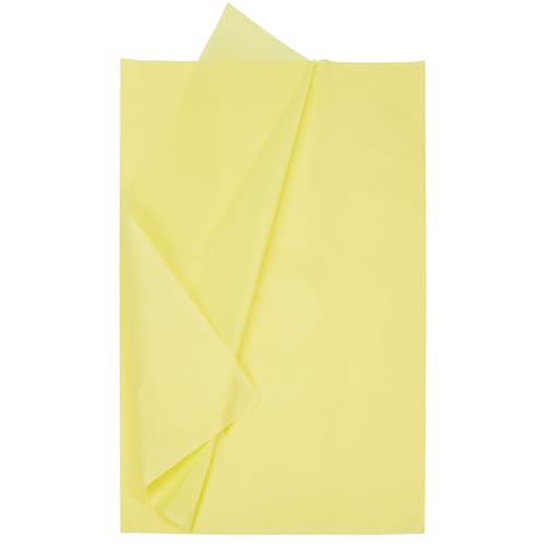 SOFPLATE 20 Blatt 66 x 50 cm gelbes Seidenpapier Großpackung Handwerk Seidenpapier Groß Rechteck Hell Thanksgiving Herbst Party Dekoration Wrap Filler Handwerk Blumen Verpackung für Geschenk Blume DIY von SOFPLATE