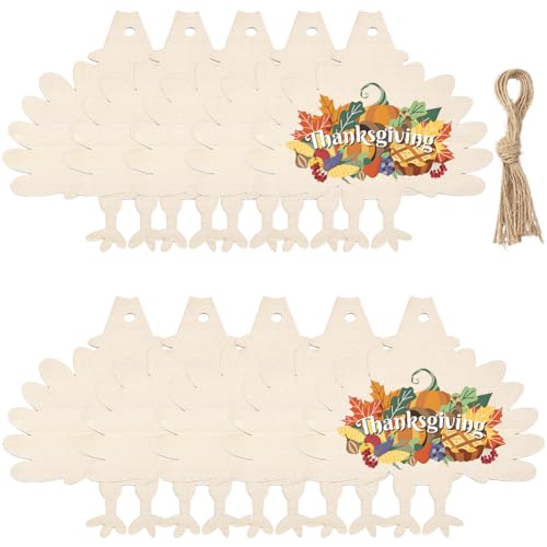 SOFPLATE 20 Stück Holz Truthahn Ausschnitte Unbehandelte Holzausschnitte Vorgebohrt Große Thanksgiving Nutztiere Hängende Ornamente Blanker Holzanhänger Wanddekoration Mit Hanfseil Für Party Zuhause B SOFPLATE 20 Stück Holz Truthahn Ausschnitte Unbehandelte Holzausschnitte Vorgebohrt Große Thanksgiving Nutztiere Hängende Ornamente Blanker Holzanhänger Wanddekoration Mit Hanfseil Für Party Zuhause B von SOFPLATE