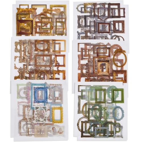 SOFPLATE 208 Stück 6 Stile Vintage Scrapbook Rahmen Foto Randaufkleber Hohler PET Kunststoff Bilderrahmen Hintergrund Retro Aufkleber Für Scrapbooking Junk Journal Tagebuch Verzierung Album DIY Bastel SOFPLATE 208 Stück 6 Stile Vintage Scrapbook Rahmen Foto Randaufkleber Hohler PET Kunststoff Bilderrahmen Hintergrund Retro Aufkleber Für Scrapbooking Junk Journal Tagebuch Verzierung Album DIY Bastel von SOFPLATE