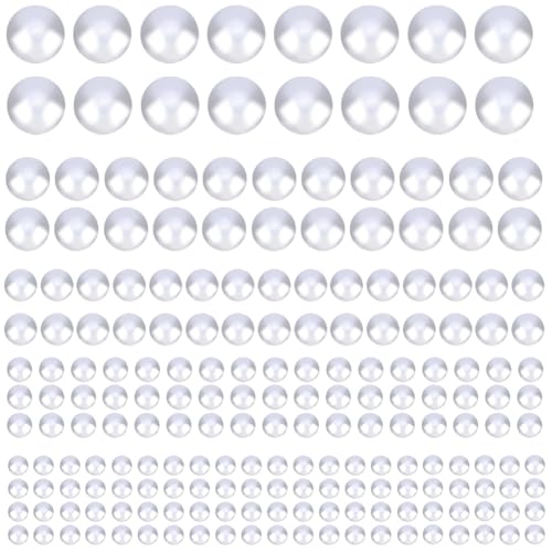 SOFPLATE 2980 Stück Haarperlen Aufkleber Selbstklebende Augen Edelsteine Acryl Gesichtsjuwelen Zum Aufkleben von Perlen Flache Rückseite Nagel Handy Edelsteinverzierung Für Frauen Kristall Make Up Haa von SOFPLATE