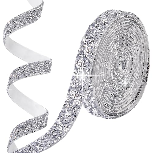 SOFPLATE 3 Yards Strassbandbesatz Silbernes Diamantband Glitzernde Selbstklebende Kristallstreifen Aufkleber Strasssteine Edelsteinrolle Für Hochzeit Geburtstag Weihnachtsfeier Kunsthandwerk Geschenkp SOFPLATE 3 Yards Strassbandbesatz Silbernes Diamantband Glitzernde Selbstklebende Kristallstreifen Aufkleber Strasssteine Edelsteinrolle Für Hochzeit Geburtstag Weihnachtsfeier Kunsthandwerk Geschenkp von SOFPLATE