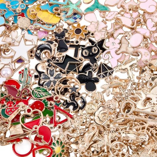 SOFPLATE 300 Stück Zufällig Sortierte Charms Emaille Anhänger Kleine Legierung Buntes Ästhetisches Metall Gemischte Formen Anhänger Zubehör Für Die Schmuckherstellung Halsketten Armbänder Ohrringe DIY SOFPLATE 300 Stück Zufällig Sortierte Charms Emaille Anhänger Kleine Legierung Buntes Ästhetisches Metall Gemischte Formen Anhänger Zubehör Für Die Schmuckherstellung Halsketten Armbänder Ohrringe DIY von SOFPLATE