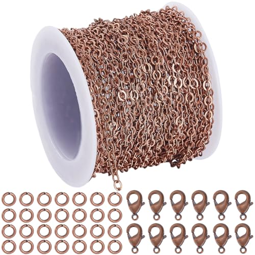 SOFPLATE 32.8 Fuß/10 m Kabelkette Schmuckherstellung Kettenglied Schmuckherstellungsset Messing 3.2 x 2.5mm Rote Kupferrolle Rolo Ketten Verbindungsglieder Für Die Schmuckherstellung Halsketten Armbä SOFPLATE 32.8 Fuß/10 m Kabelkette Schmuckherstellung Kettenglied Schmuckherstellungsset Messing 3.2 x 2.5mm Rote Kupferrolle Rolo Ketten Verbindungsglieder Für Die Schmuckherstellung Halsketten Armbä von SOFPLATE