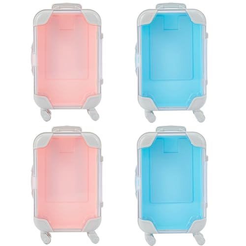 SOFPLATE 4 Stück 2 Farben Mini Koffer Partygeschenk Geschenkbox Kunststoff Mini Gepäck Leer Verpackung Für Falsche Wimpern Süßigkeitenetui Aufbewahrungsorganisator ABS Reisewerkzeug Für Wimpern Make U SOFPLATE 4 Stück 2 Farben Mini Koffer Partygeschenk Geschenkbox Kunststoff Mini Gepäck Leer Verpackung Für Falsche Wimpern Süßigkeitenetui Aufbewahrungsorganisator ABS Reisewerkzeug Für Wimpern Make U von SOFPLATE