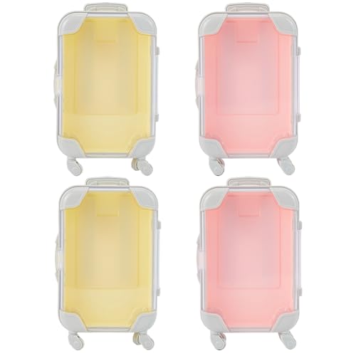SOFPLATE 4 Stück 2 Farben Mini Koffer Süßigkeitenboxen Kunststoffkoffer Geschenkbox Wimpernaufbewahrung Organizer Gepäck Leer Verpackung Für Falsche Wimpern Partygeschenk Etui Für Wimpern Make Up Reis SOFPLATE 4 Stück 2 Farben Mini Koffer Süßigkeitenboxen Kunststoffkoffer Geschenkbox Wimpernaufbewahrung Organizer Gepäck Leer Verpackung Für Falsche Wimpern Partygeschenk Etui Für Wimpern Make Up Reis von SOFPLATE