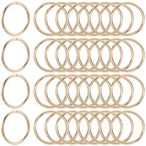 SOFPLATE 40 Stück Nicht Geschweißter Metall O Ring Makramee Metallringe 39mm Goldfarben Eisen Rund Strapazierfähig Zum Aufhängen Mehrzweck Verbindungsring Schnallenverbinder Für Makramee Handtaschen SOFPLATE 40 Stück Nicht Geschweißter Metall O Ring Makramee Metallringe 39mm Goldfarben Eisen Rund Strapazierfähig Zum Aufhängen Mehrzweck Verbindungsring Schnallenverbinder Für Makramee Handtaschen von SOFPLATE