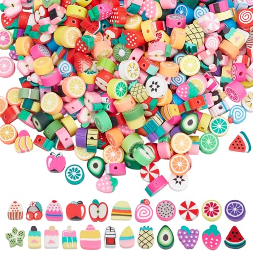 SOFPLATE 400 Stück 2 Stile Frucht Polymer Tonperlen Polymer Charm Perlen Bunt Sortiert Kawaii Cartoon Gemischte Formen Kleine Glatte Lose Abstandshalter Befunde Für Die Schmuckherstellung Armbänder Ha SOFPLATE 400 Stück 2 Stile Frucht Polymer Tonperlen Polymer Charm Perlen Bunt Sortiert Kawaii Cartoon Gemischte Formen Kleine Glatte Lose Abstandshalter Befunde Für Die Schmuckherstellung Armbänder Ha von SOFPLATE