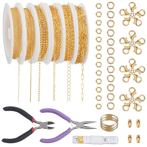 SOFPLATE 49.2 Fuß/15 m Kabelkettenrolle Schmuckherstellungsset Für Goldketten Mit Biegeringen Messing Büroklammer Panzerkugelzange Verbindungsstück Zubehör Für Die Schmuckherstellung Halsketten Armbän SOFPLATE 49.2 Fuß/15 m Kabelkettenrolle Schmuckherstellungsset Für Goldketten Mit Biegeringen Messing Büroklammer Panzerkugelzange Verbindungsstück Zubehör Für Die Schmuckherstellung Halsketten Armbän von SOFPLATE