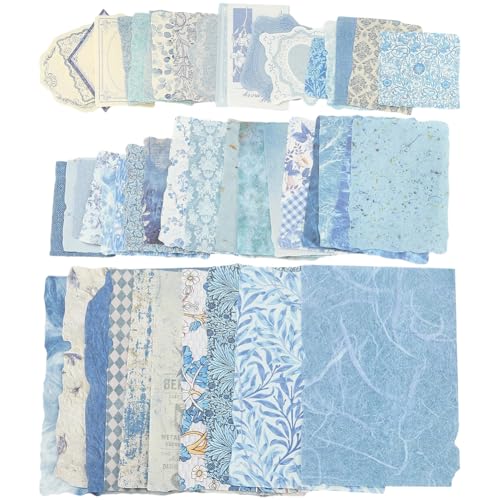 SOFPLATE 50 Stile 100 Blatt Collage Papier Blätter Scrapbook Collage Papier Bulk Blau Sortierte Muster Ästhetische Europäische Journal Blätter für DIY Handwerk Geschenke Junk Journal Collage Ephemera SOFPLATE 50 Stile 100 Blatt Collage Papier Blätter Scrapbook Collage Papier Bulk Blau Sortierte Muster Ästhetische Europäische Journal Blätter für DIY Handwerk Geschenke Junk Journal Collage Ephemera von SOFPLATE