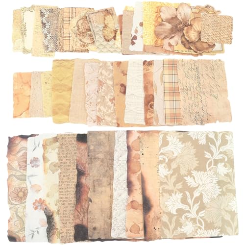 SOFPLATE 50 Stile 100 Blatt Scrapbook Schreibwaren Papier Collage Papier Packs Bulk Ästhetische Blume Vintage Europäische Verschiedene Stile Collage Blätter für DIY Handwerk Junk Journal Scrapbook von SOFPLATE