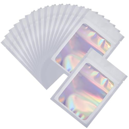 SOFPLATE 50 Stück 4.5 x 6 wiederverschließbare Geruchsdichte Beutel Holografische Beutel Mit Reißverschluss Durchsichtiges Fenster Kleine Ziplock Beutel Aus Kunststofffolie Für Proben Lebensmittel Ke SOFPLATE 50 Stück 4.5 x 6 wiederverschließbare Geruchsdichte Beutel Holografische Beutel Mit Reißverschluss Durchsichtiges Fenster Kleine Ziplock Beutel Aus Kunststofffolie Für Proben Lebensmittel Ke von SOFPLATE