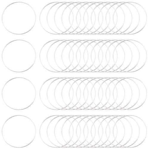 SOFPLATE 50 Stück 50mm Runde Perlenringe Zum Herstellen von Ohrringen Mit Perlen Silberne Ohrstecker Aus Messing Hohler Rahmen Kreisringe Zum Herstellen von DIY Schmuck Ohrringe Großpackung Schlüssela SOFPLATE 50 Stück 50mm Runde Perlenringe Zum Herstellen von Ohrringen Mit Perlen Silberne Ohrstecker Aus Messing Hohler Rahmen Kreisringe Zum Herstellen von DIY Schmuck Ohrringe Großpackung Schlüssela von SOFPLATE