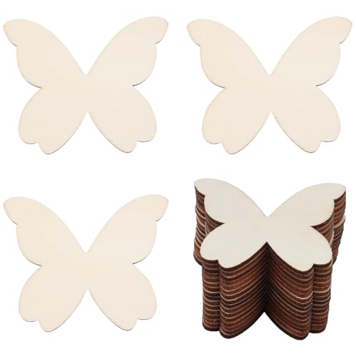 SOFPLATE 50 Stück Holz Schmetterlinge Unbehandelte Holzausschnitte Schmetterlingsförmige Scheiben Verzierungen 2Zoll Kleine Ornamente Für DIY Malbedarf Hochzeit Geburtstag Party Zuhause Festival Dekor SOFPLATE 50 Stück Holz Schmetterlinge Unbehandelte Holzausschnitte Schmetterlingsförmige Scheiben Verzierungen 2Zoll Kleine Ornamente Für DIY Malbedarf Hochzeit Geburtstag Party Zuhause Festival Dekor von SOFPLATE