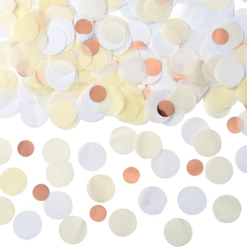 SOFPLATE 50 g rundes Konfetti, Punkte, Hochzeitstisch, flach, Kreis, Papier, neblige Rose, kleine dekorative Pailletten, Mittelstück, Streuzubehör, für Hochzeit, Geburtstag, Party, Gastgeschenke von SOFPLATE