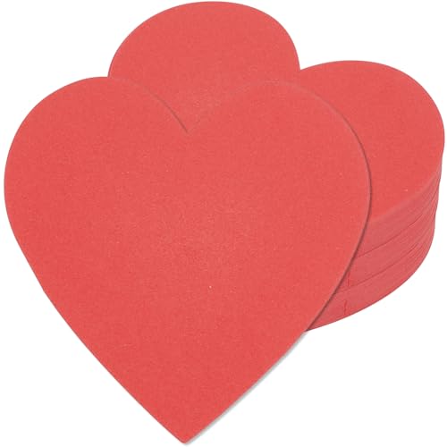 SOFPLATE 50 rotes Herz Aus Papier 450cm Ausschnitte Zum Valentinstag Herzförmiger Pinnwandkarton Mit (3) runden Doppelseitigen Klebebändern Für DIY Bastelprojekte Partys Heimwanddekorationen von SOFPLATE