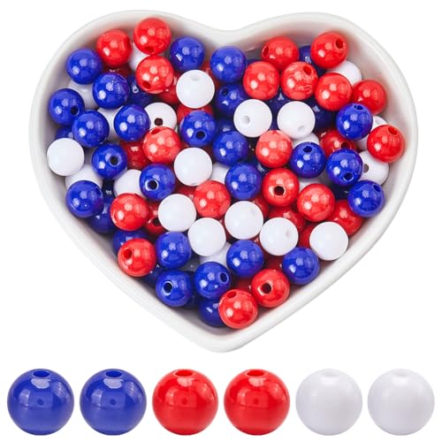 SOFPLATE 500 Stück 8mm Rote Weiße Und Blaue Perlen Glatte Acrylperlen Zum Unabhängigkeitstag Kleine Runde Kugel Undurchsichtige Lose Kaugummi Abstandsperle Zur Schmuckherstellung Armbänder Halsketten SOFPLATE 500 Stück 8mm Rote Weiße Und Blaue Perlen Glatte Acrylperlen Zum Unabhängigkeitstag Kleine Runde Kugel Undurchsichtige Lose Kaugummi Abstandsperle Zur Schmuckherstellung Armbänder Halsketten von SOFPLATE
