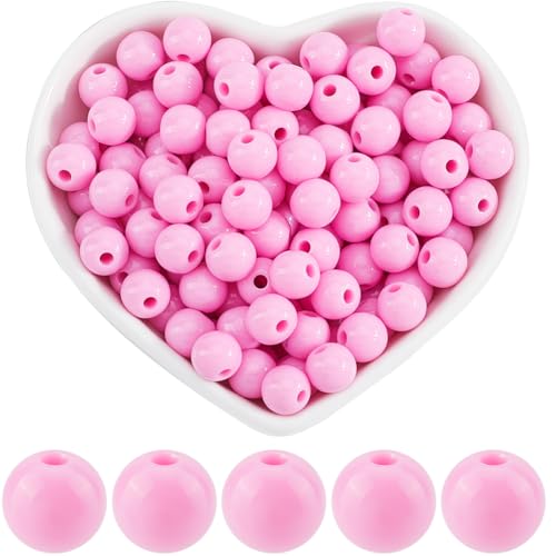 SOFPLATE 500 Stück 8mm Runde Rosa Perlen Undurchsichtige Acrylperlen Großpackung Kleine Glatte Pinkfarbene Kunststoff Schmuckkugeln Lose Abstandsperlen Zur Schmuckherstellung Armbänder Halsketten Ohrr SOFPLATE 500 Stück 8mm Runde Rosa Perlen Undurchsichtige Acrylperlen Großpackung Kleine Glatte Pinkfarbene Kunststoff Schmuckkugeln Lose Abstandsperlen Zur Schmuckherstellung Armbänder Halsketten Ohrr von SOFPLATE