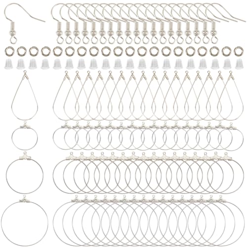 SOFPLATE 520 Stück Perlen Creolen Ohrringe Silbernes Ohrring Bastelset Runde Wassertropfen Ohren Aus Messing Mit Offenen Biegeringen Komponenten Für Die Herstellung von DIY Schmuck Zubehör Befunde Bas SOFPLATE 520 Stück Perlen Creolen Ohrringe Silbernes Ohrring Bastelset Runde Wassertropfen Ohren Aus Messing Mit Offenen Biegeringen Komponenten Für Die Herstellung von DIY Schmuck Zubehör Befunde Bas von SOFPLATE