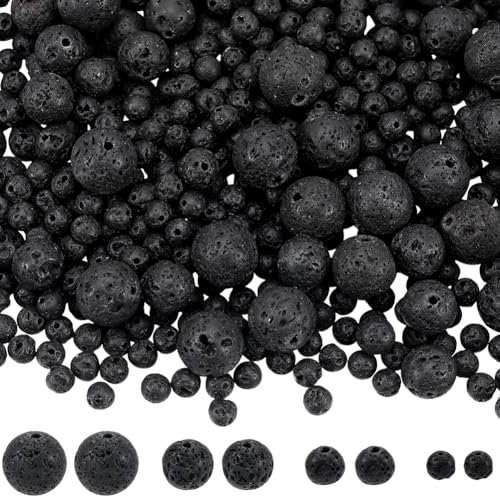 SOFPLATE 580 Stück 4mm 6.5mm 8mm 10mm Schwarze Lavaperlen Natürliche Lavasteinperlen Runde Kugel Kleine Lose Abstandshalter Steinanhänger Zubehör Für Die Schmuckherstellung Halsketten Armbänder DIY Ba SOFPLATE 580 Stück 4mm 6.5mm 8mm 10mm Schwarze Lavaperlen Natürliche Lavasteinperlen Runde Kugel Kleine Lose Abstandshalter Steinanhänger Zubehör Für Die Schmuckherstellung Halsketten Armbänder DIY Ba von SOFPLATE