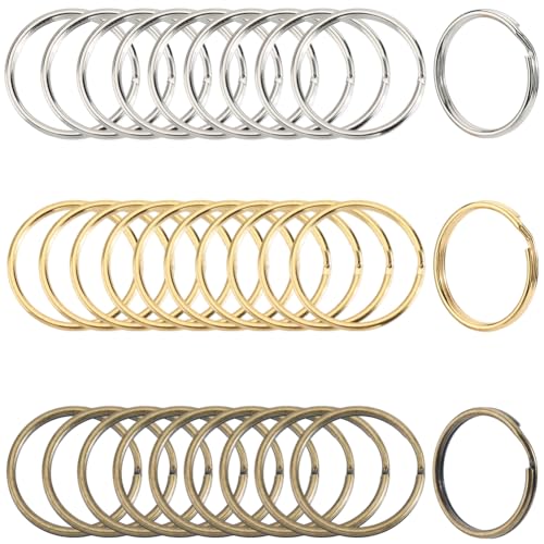 SOFPLATE 60 Stück 3 Farben Goldfarbene Geteilte Schlüsselringe Runde Flache Schlüsselanhängerringe Aus Eisen 1{6} cm Kreisförmig Offen Doppelschlaufe Bunte Metall Schlüsselring Clips Für Zuhause Autos SOFPLATE 60 Stück 3 Farben Goldfarbene Geteilte Schlüsselringe Runde Flache Schlüsselanhängerringe Aus Eisen 1{6} cm Kreisförmig Offen Doppelschlaufe Bunte Metall Schlüsselring Clips Für Zuhause Autos von SOFPLATE