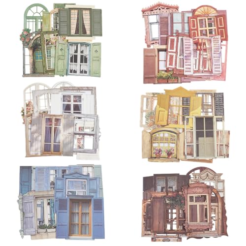 SOFPLATE 60 Stück 6 Farben Fensterrahmen Aufkleber Vintage Türaufkleber Bunt Hohl Strukturiert Handzelt Blumen Floral Retro Dekoratives Selbstklebendes Papier Für Junk Journal Scrapbooking Kunst DIY B SOFPLATE 60 Stück 6 Farben Fensterrahmen Aufkleber Vintage Türaufkleber Bunt Hohl Strukturiert Handzelt Blumen Floral Retro Dekoratives Selbstklebendes Papier Für Junk Journal Scrapbooking Kunst DIY B von SOFPLATE