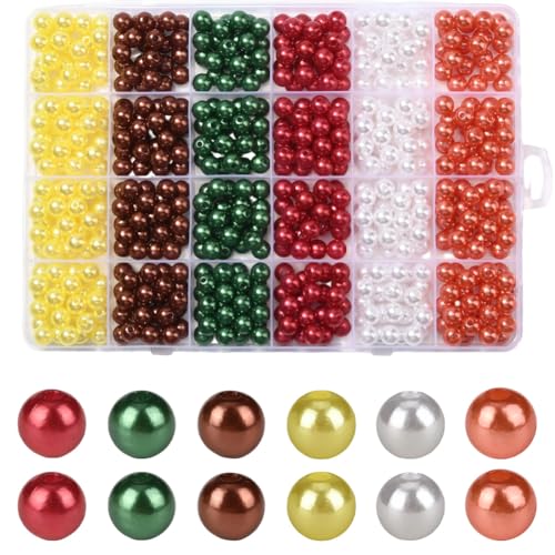 SOFPLATE 600 Stück 6 Farben 8mm Acrylperlen Herbstperlen Rot Grün Bunt Thanksgiving Herbst Runde Kugel Glatte Lose Abstandshalter Befunde Für Schmuckherstellung Armbänder Halsketten Party DIY Basteln SOFPLATE 600 Stück 6 Farben 8mm Acrylperlen Herbstperlen Rot Grün Bunt Thanksgiving Herbst Runde Kugel Glatte Lose Abstandshalter Befunde Für Schmuckherstellung Armbänder Halsketten Party DIY Basteln von SOFPLATE