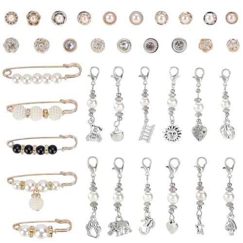 SOFPLATE 61 Stück Perlensocken-Charms, Socken-Schmuck, Zubehör, bunt, elegant, Legierung, baumelnd, kleine Sicherheits-Taillenspanner, Anhänger, Charms, Nadeln, Broschen, Kits für Schuhe, Hosen, Hüte SOFPLATE 61 Stück Perlensocken-Charms, Socken-Schmuck, Zubehör, bunt, elegant, Legierung, baumelnd, kleine Sicherheits-Taillenspanner, Anhänger, Charms, Nadeln, Broschen, Kits für Schuhe, Hosen, Hüte von SOFPLATE