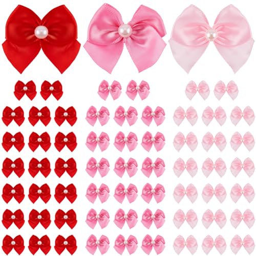 SOFPLATE 72 Stück 3 Farben Mini Satinband Schleife Winzige Satin Schleifen Mit Perle Rot Rosa Kleine Pastellfarbene Regenbogen Schleife Für Geschenkverpackungen Scrapbooking Hochzeit Weihnachtsdekorat SOFPLATE 72 Stück 3 Farben Mini Satinband Schleife Winzige Satin Schleifen Mit Perle Rot Rosa Kleine Pastellfarbene Regenbogen Schleife Für Geschenkverpackungen Scrapbooking Hochzeit Weihnachtsdekorat von SOFPLATE