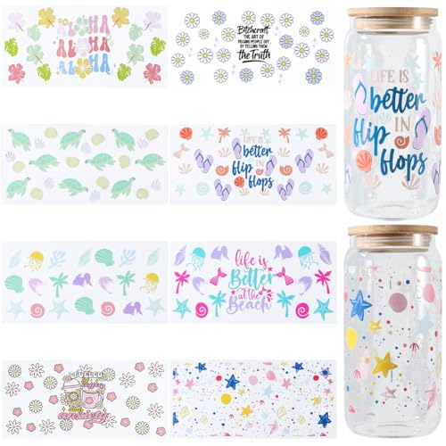 SOFPLATE 8 Stil Sommer Transfer Sommer Aufkleber UV DTF Becherverpackungen Kunststoff Transparent Blumenn Ozean Tiere Feiertags Etikettenaufkleber Für Wasserflaschen Glas DIY Bastelarbeiten Scrapbook SOFPLATE 8 Stil Sommer Transfer Sommer Aufkleber UV DTF Becherverpackungen Kunststoff Transparent Blumenn Ozean Tiere Feiertags Etikettenaufkleber Für Wasserflaschen Glas DIY Bastelarbeiten Scrapbook von SOFPLATE