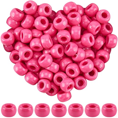 SOFPLATE 800 Stück Kunststoff Ponyperlen Fassperlen Großes Loch Undurchsichtig Hot Pink 9 x 6mm Kleine Samen Glatt Lose Abstandshalter Zubehör Für Die Schmuckherstellung Armbänder Halsketten DIY Bast SOFPLATE 800 Stück Kunststoff Ponyperlen Fassperlen Großes Loch Undurchsichtig Hot Pink 9 x 6mm Kleine Samen Glatt Lose Abstandshalter Zubehör Für Die Schmuckherstellung Armbänder Halsketten DIY Bast von SOFPLATE