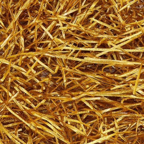 SOFPLATE 90g Geschreddertes Bastpapier Zum Füllen von Körben Grasfüller Großpackung Mit Glitzernden Goldenen Geschenkboxen Füllkissen Gekräuselt Geschnittenes Seidenpapier Geschenkverpackungsbeutel Ge SOFPLATE 90g Geschreddertes Bastpapier Zum Füllen von Körben Grasfüller Großpackung Mit Glitzernden Goldenen Geschenkboxen Füllkissen Gekräuselt Geschnittenes Seidenpapier Geschenkverpackungsbeutel Ge von SOFPLATE